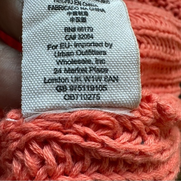 Free People Damsel Bell Sleeve Sweater Coral Sz XS - Picture 12 of 14